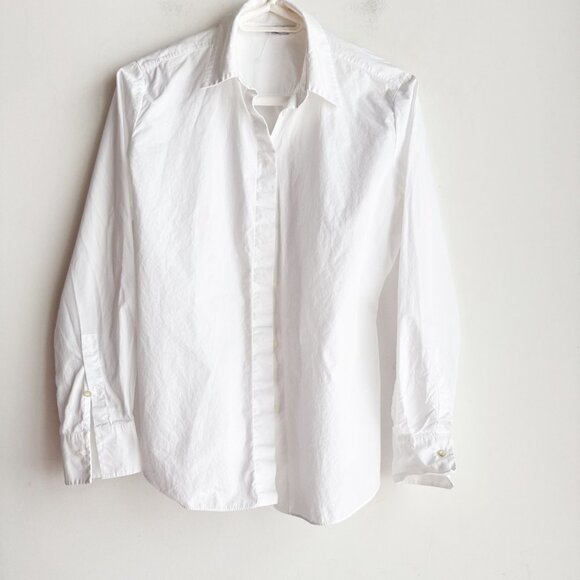 Loro Piana Classic Crisp White Long Sleeve Shirt 46 - Picture 1 of 5